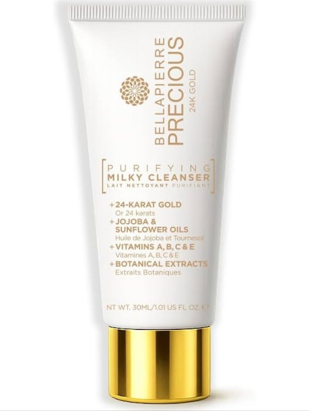 🍒 5/$20 new BellaPierre Precious 24k Gold Purifying Milky Cleanser Luxury Skin